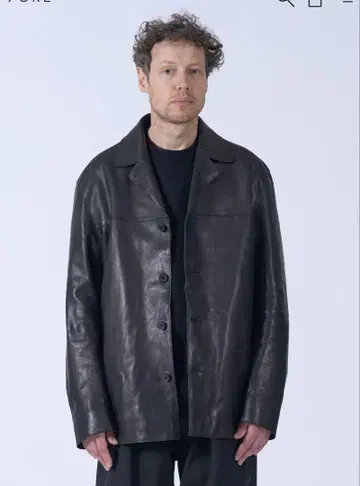 [정품] yoke 2025AW Cow Leather Car Jacket
