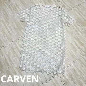 CARVEN 시스루 반팔 원피스 튜닉