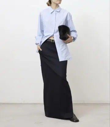 라빠르망 두지엠 클라세 네이비 맥시 스커트 38 navy maxi