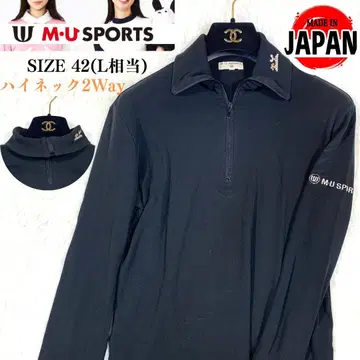 MU SPORTS 하프 지퍼 긴팔 셔츠 하이넥 2way 로고 자수 42