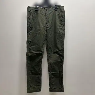 beams 스트레치 테이퍼드 치노 올리브 그린 치노 팬츠 코튼 혼방