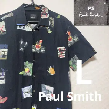 PS Paul Smith 올 패턴 오픈 카라 셔츠 남성용 폴스미스
