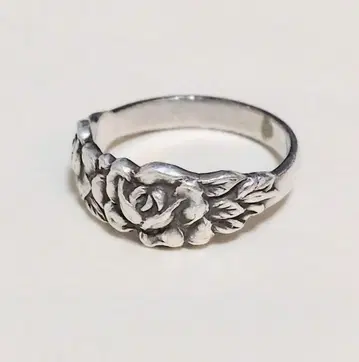 순은 앤티크 반지 장미 로즈