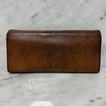 Paul Smith 폴스미스 장지갑 브라운 천연 가죽 가죽 이단 접이