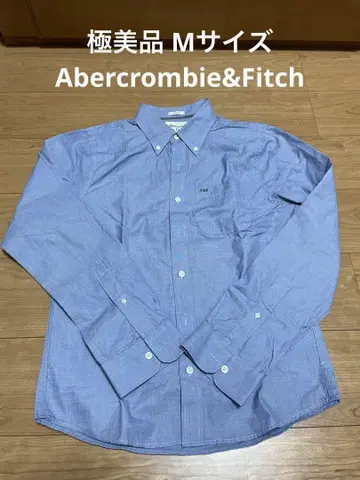 아바클로 Abercrombie 버튼 다운 샴브레이 셔츠 M 파랑
