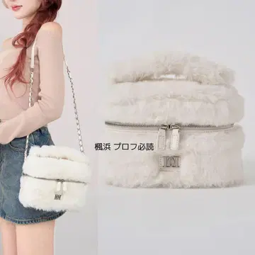 그레이 퍼 인조 모피 숄더 미니 백 다리치 darich