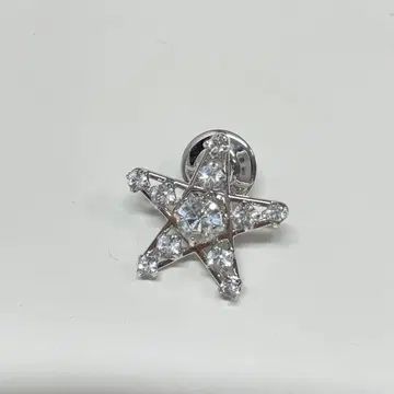 SWAROVSKI 실버 별 모양 브로치 크리스탈