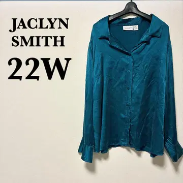 JACLYN SMITH [ 22W ] 100% 실크 긴팔 셔츠 여성용