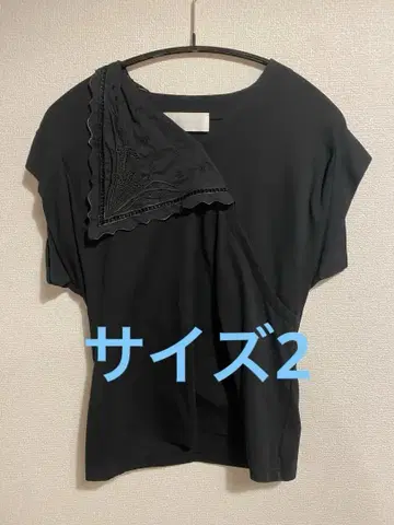 21SS 레이스 플랩 슬리브리스 상의 MM21SS JS047 사이즈 2