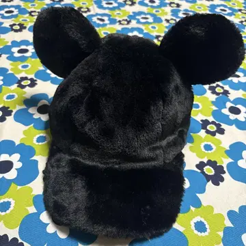 디즈니 리조트 귀 달린 블랙 캡 복슬복슬