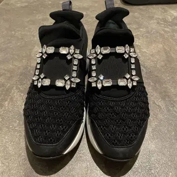 ROGER VIVIER 비브 랑 패브릭 스니커즈 블랙