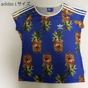 adidas 파인애플 패턴 T셔츠 L사이즈