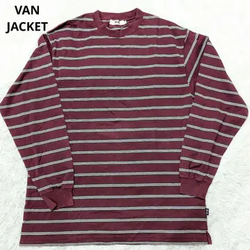 새상품급 밴쟈켓 VAN Jacket 긴팔 T셔츠 보더 보르도