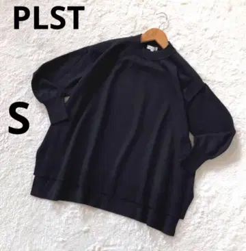 PLST 플라스테 보틀넥 니트 풀오버 슬릿 블랙 S