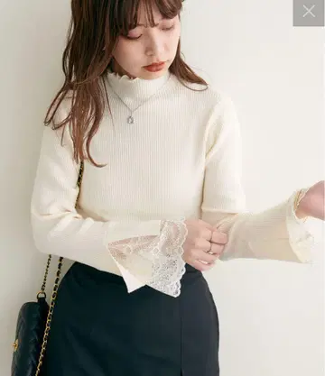 소매 레이스 리브 터틀