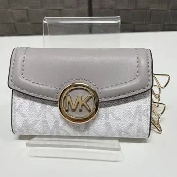 미사용품 Michael Kors 키케이스 그레이 화이트