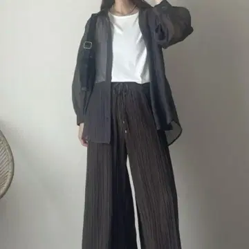 ikka 시어 백 셔링 셔츠