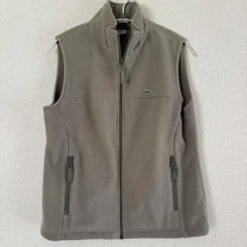 LACOSTE 라코스테 플리스 베스트 카키 L 사이즈 사이드 포켓