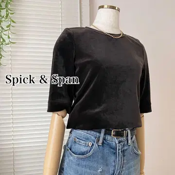 [ 2024AW ] Spick & Span 벨로아 하프 슬리브 풀오버