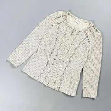 ST.JOHN 노카라 자켓 블루 계열 사이즈 10*GD1098