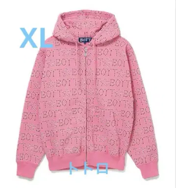BoTT Bones Zip Hoodie 보트 후드티 후디 핑크