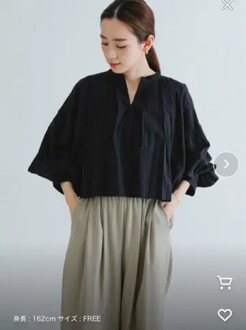 코튼 보일 턱 숏 셔츠