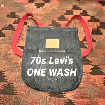70s Levi's 데님 백팩 501 66 전반기 원 워시