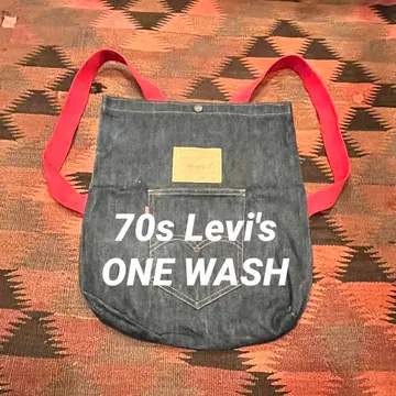 70s Levi's 데님 백팩 501 66 전반기 원 워시
