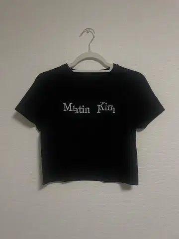 Matin Kim 블랙 반팔 T셔츠 S