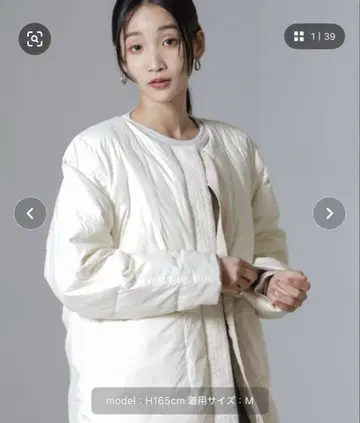 나노 유니버스 발수 가공 라이트 다운 리버서블 노카라 자켓 S
