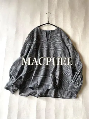 투모로우랜드 MACPHEE 글렌체크 울 풀오버