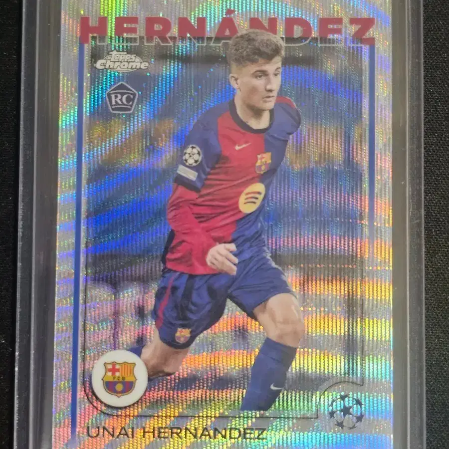 24/25 Topps Chrome Barcelona Unai Hernandez Wave Refractor Rookie Soccer  Card #우나이에르난데스,#탑스크롬축구카드,#바르셀로나,#루키축구카드 on Bunjang Global Site.