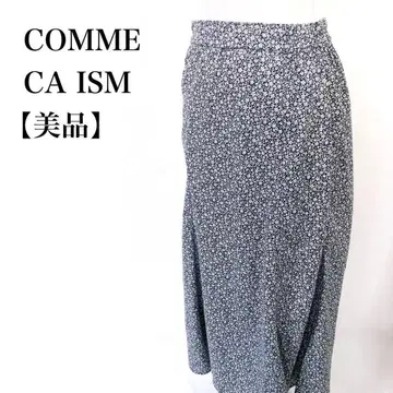 [새상품급] COMME CA ISM 꽃무늬 허리밴딩 롱 스커트