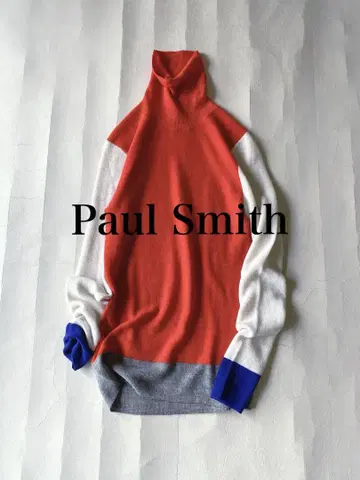 폴 스미스 Paul Smith 배색 리브 터틀 울 니트