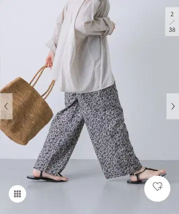 코튼 미니 꽃무늬 이지 팬츠