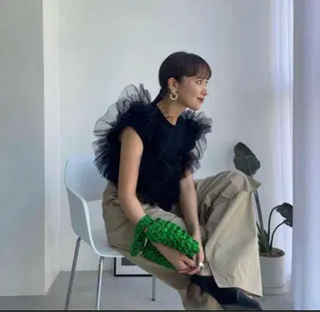 knuth marf docking tulle tops 블랙 크누마프