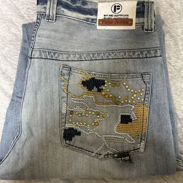 Pepe Jeans 자수 디자인 데님 팬츠 W40