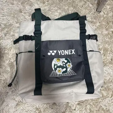 YONEX 라켓백 꽃무늬 포켓 부착