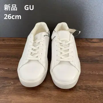 [새상품] GU 라이트솔 레더터치 스니커즈 26.0cm