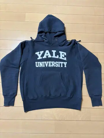 Champion 후드티 네이비 Yale University 빨간색 택 L
