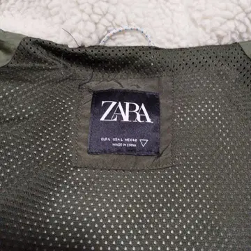 ZARA 후드 부착 보아 자켓 M