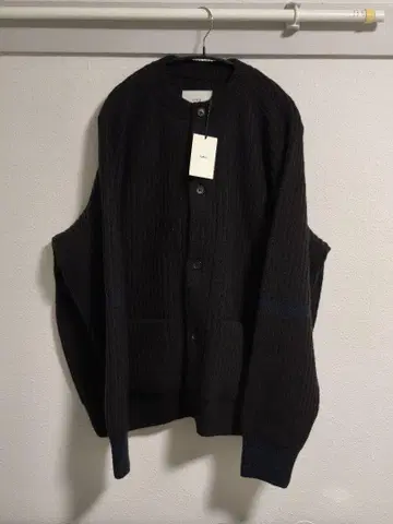 stein THICK WALE RIB CREW NECK CARDIGAN