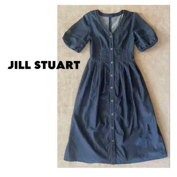 JILL By JILL STUART 데님 롱 반팔 원피스