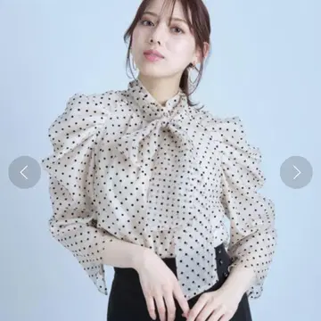 [ 새상품급 ] 마이 스트라다 드레이프 슬리브 블라우스