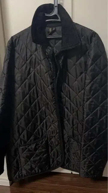 Lavenham 블랙 퀼팅 자켓 38