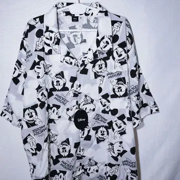새상품 아로하 셔츠 5L 미키 디즈니 클래식 올 패턴 반팔 오픈 카라
