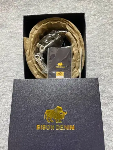 [ 미개봉 ] BISON DENIM Leather Belt 블랙