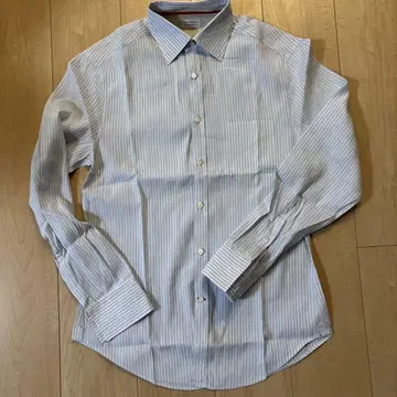 BRUNELLO CUCINELLI 긴팔 셔츠 블루 화이트 스트라이프