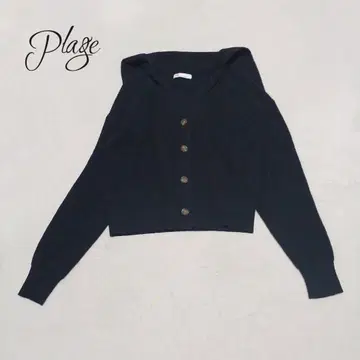 플라주 세일러 가디건 실크 프리 사이즈 블랙