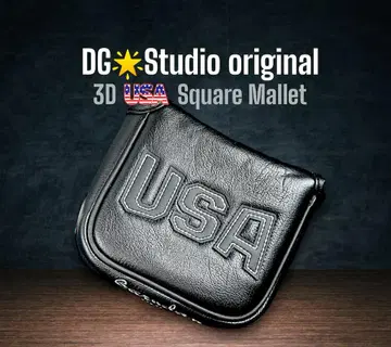 입체감! 3D USA 블랙/화이트 스티치 말렛 골프헤드커버